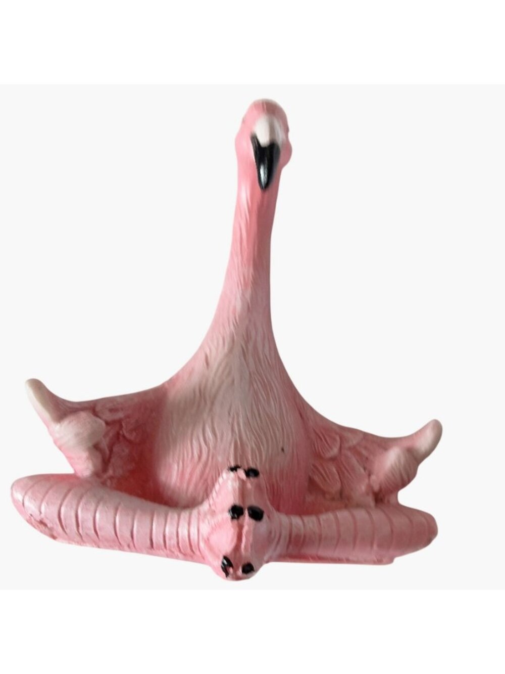 Pink Flamingo Figurine Seated Yoga Lotus Pose Figurine - Picture 3 of 10